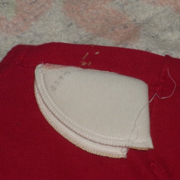 Alfred Dunner Women's Red Flower Embroidered Padded Cardigan Sweater Size Large - Picture 13 of 13